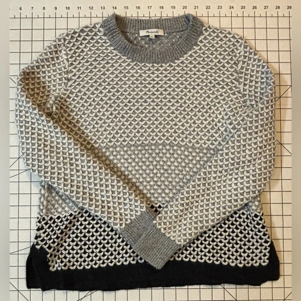 Madewell Women’s Size Medium Geo-Block Pullover Sweater - Picture 1 of 7